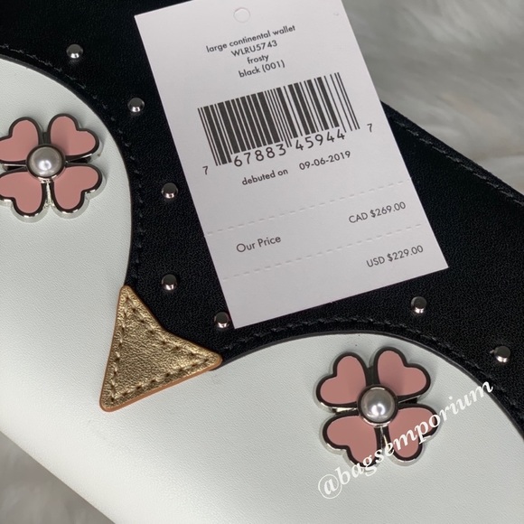Kate Spade Frosty Penguin Large Continental Wallet - Picture 4 of 8